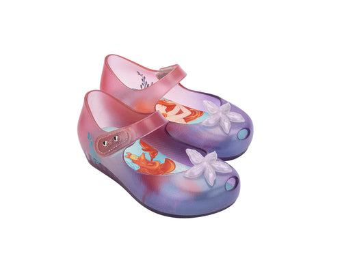 Mini Melissa Baby Ultragirl + Little Mermaid Bb Clear/Purple/Pink