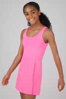 Girls Athletic Active Tennis Dress with Inner Shorts