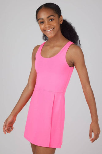 Girls Athletic Active Tennis Dress with Inner Shorts