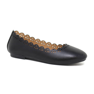 YOKI FRIDA-14Y Girls perforated Slip On Ballet flat shoes