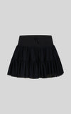 Girls Mesh Double Tier Ruffle Skort with Inner Short