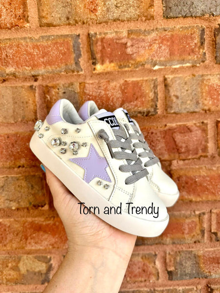 Purple Star Bling Sneakers