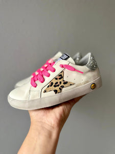 Cheetah Star Pink Lace Sneakers
