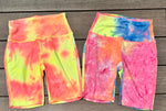 Womens Tie Dye Biker Shorts