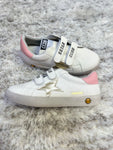 Gold Star Pink Heel Velcro Sneakers (5t and 7 youth)