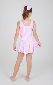 Girls Lux Lettuce Edge Tank, Skort, Scrunchie - 3 PCS Set