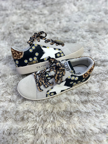 Navy Daisy White Star Sneaker