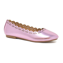 Load image into Gallery viewer, YOKI FRIDA-14Y Girls perforated Slip On Ballet flat shoes