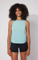 Women's Laser Cut Active Tank Top with Cutout Back