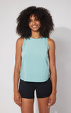 Women's Laser Cut Active Tank Top with Cutout Back