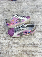 Purple Monkey Silver Glitter Star