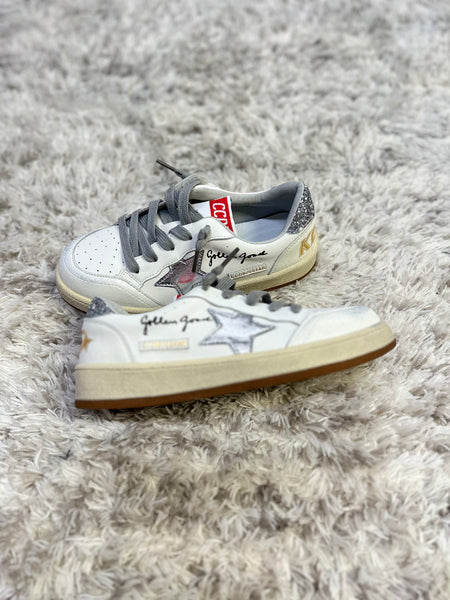 White Ball Silver Star -Ready to Ship