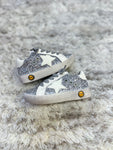 Silver Glitter White STar Sneakers (6t and 4 youth only)