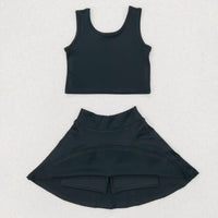 Black Tank and Skort Set