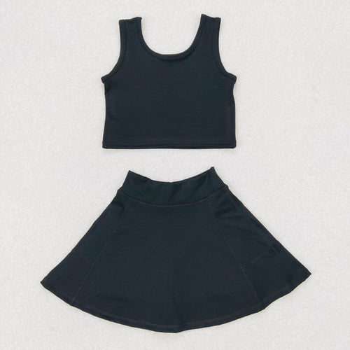 Black Tank and Skort Set