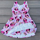 Minnie Dress Checkered with Flowers