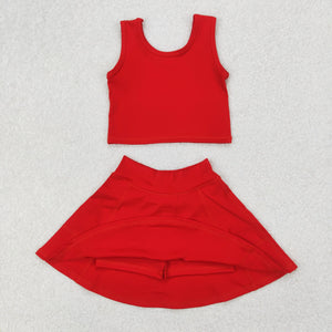 Red Tank and Skort Set