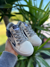 Load image into Gallery viewer, Blue and White with Grey Star Sneakers