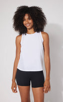 Women's Laser Cut Active Tank Top with Cutout Back