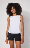 Women's Laser Cut Active Tank Top with Cutout Back