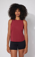 Women's Laser Cut Active Tank Top with Cutout Back
