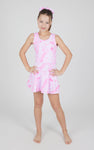 Girls Lux Lettuce Edge Tank, Skort, Scrunchie - 3 PCS Set