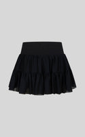 Girls Mesh Double Tier Ruffle Skort with Inner Short