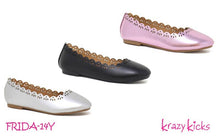 Load image into Gallery viewer, YOKI FRIDA-14Y Girls perforated Slip On Ballet flat shoes