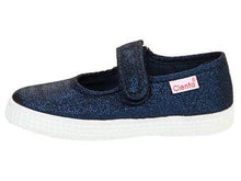 Load image into Gallery viewer, Navy Sparkle Maryjane Cienta