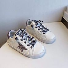 Load image into Gallery viewer, I Believe In Magic Multi Glitter Star Sneakers  RTS