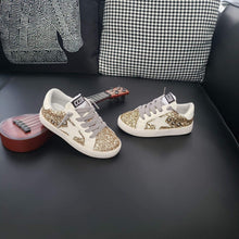 Load image into Gallery viewer, Gold Glitter With White Star Sneakers