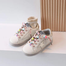 Load image into Gallery viewer, Gold Star Beads Laces Star Sneakers