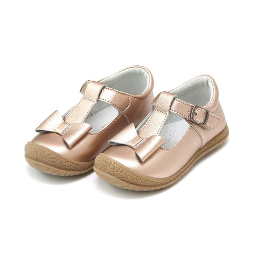 Emma Classic Bow T-Strap Mary Jane Rosegold