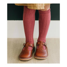 Load image into Gallery viewer, Joy Cognac Stitch Down T-Strap Mary Jane